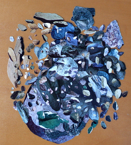 steven eichhorn, rock collage, art
