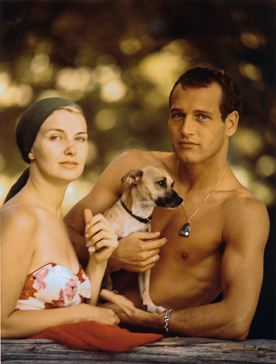 paul newman, joanne woodward, dog, thelooksee