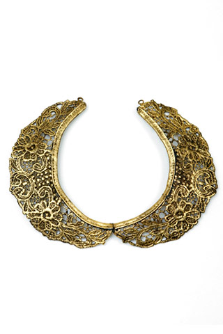 aurelie bidermann, gold lace choker, necklace, the looksee