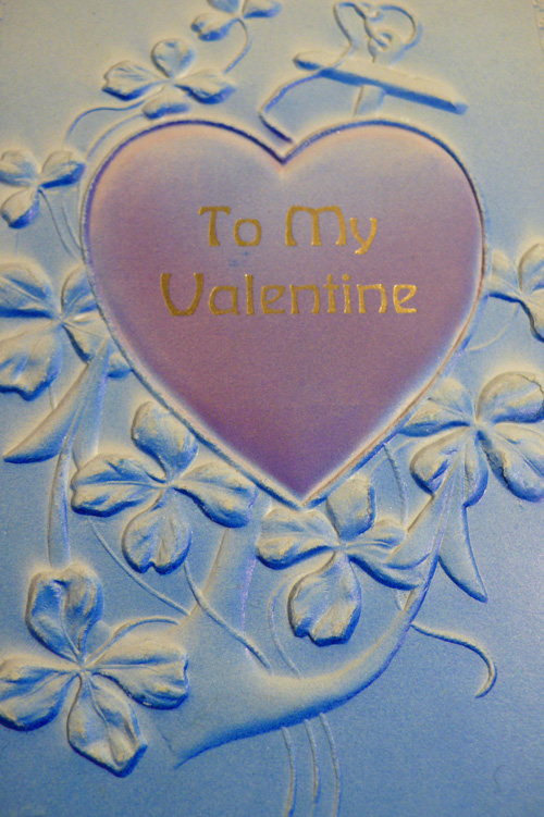 vintage valentine postcard, thelooksee