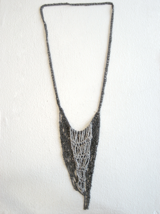 arielle depinto, layered triangle, necklace, woven chain, accessories, the looksee