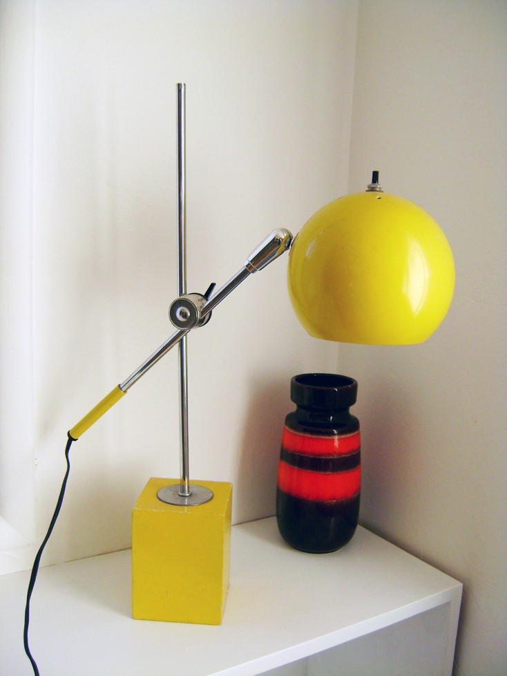 thebrickhouse, yellow mod lamp,  desk, office, shop, etsy, thelooksee
