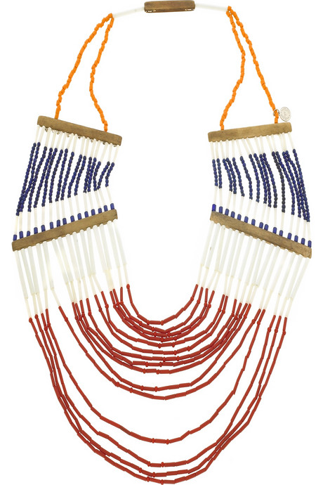 by malene birger, intan necklace, native american, beaded, fashion, the looksee