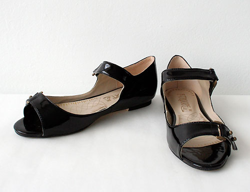 f troupe, 2 strap flat patent, shoes, thelooksee