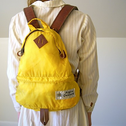 jessjamesjake, yellow backpack, european, travel, thelooksee