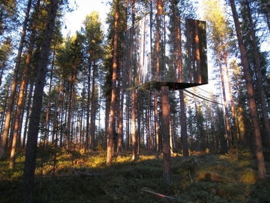 tham & videgard, architecture, sweden, treehouse, camoflage, thelooksee