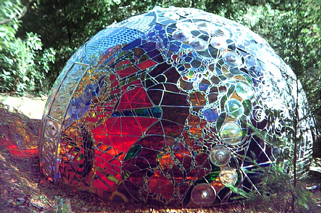 wholeo, dome, geodesic, stained glass, art, sculpture, thelooksee