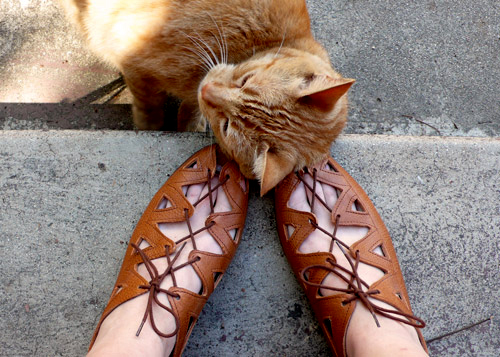 Calzolaio del Borro Palaia, shoes, sandals, italian, vintage, cat, ®thelooksee